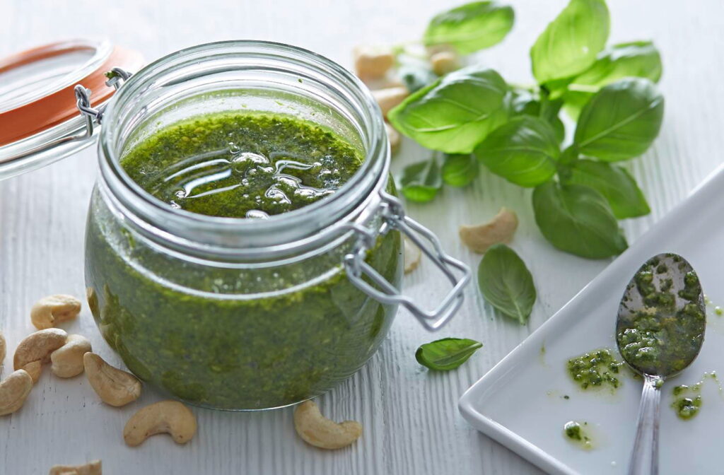 Hạt Điều Trong Các Món Pesto
